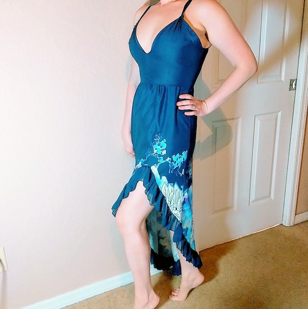 NWT  Cheng Xin high slit loral dress size S